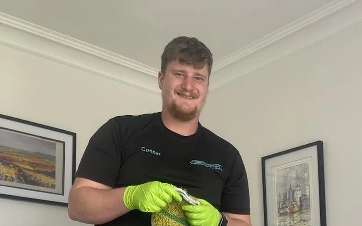 Connar Parry, lead technician at Lightfoot Cleaning Services